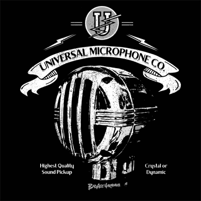 Universal Bullet Microphone retro T-shirt