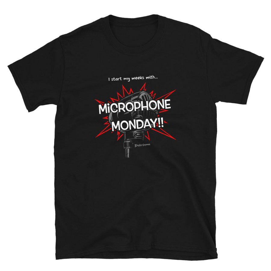 Microphone Monday T-shirt (red)