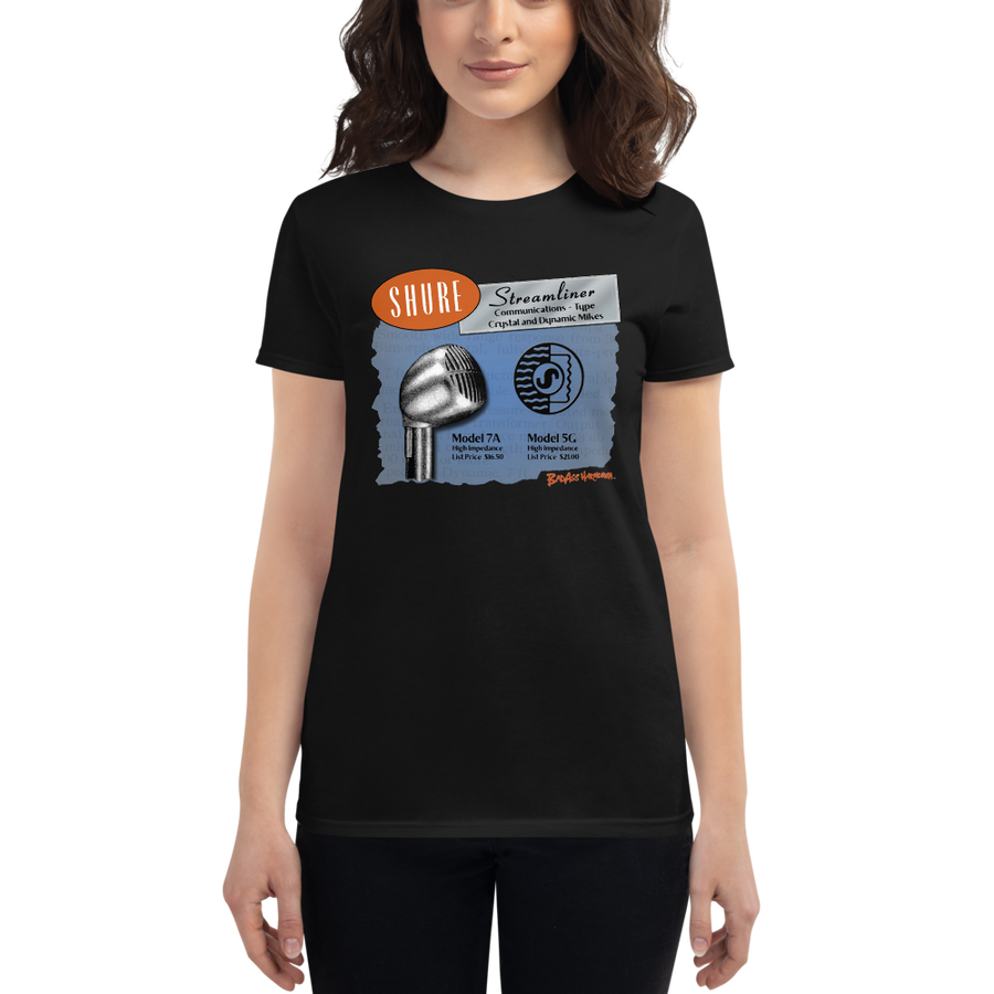 Women's Shure Streamliner Microphone T-shirt