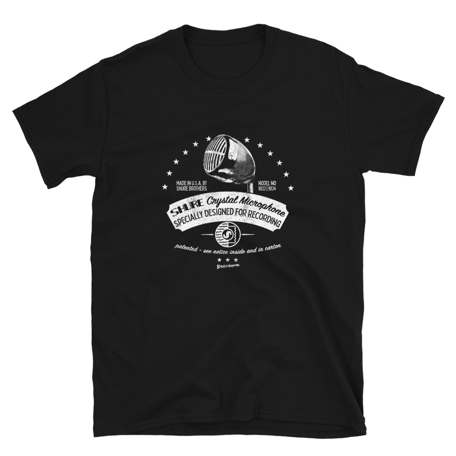 Shure Brown Bullet Retro Microphone T-shirt