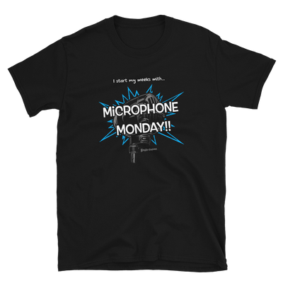 Microphone Monday T-shirt (blue)