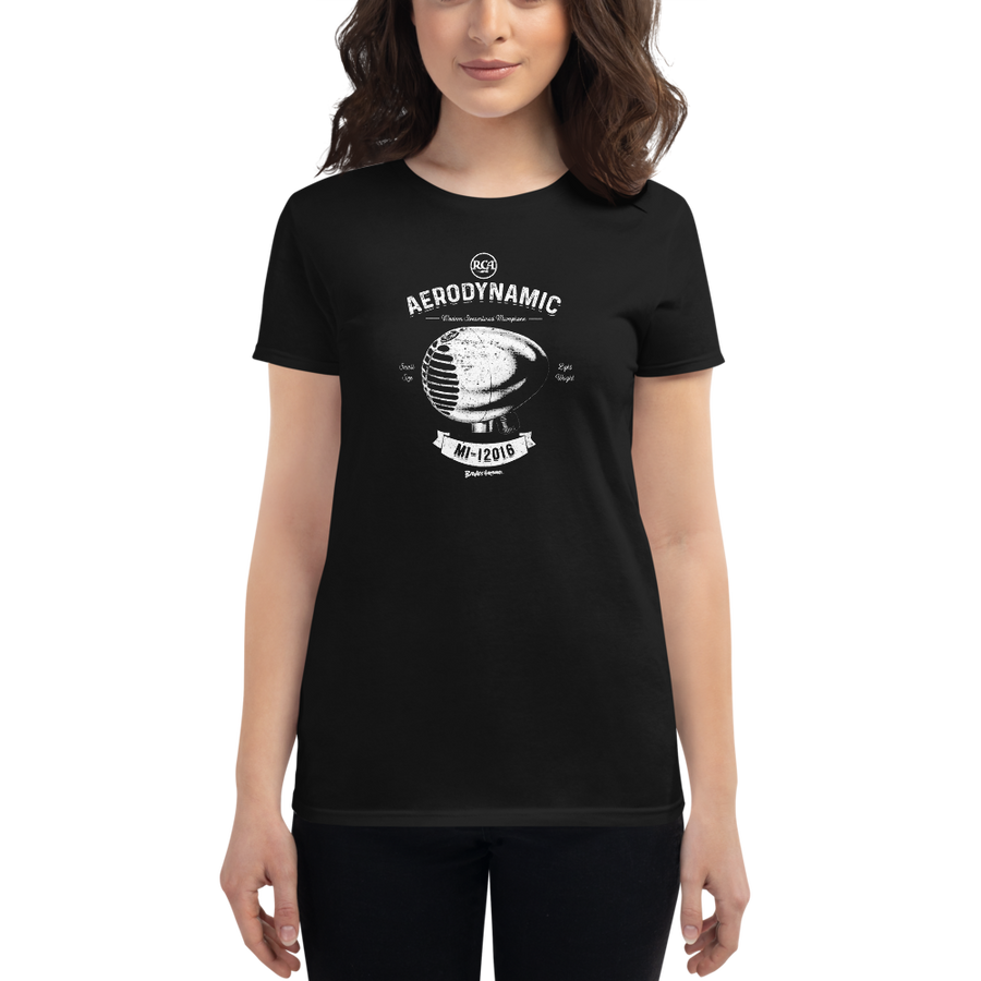 Women's RCA Aerodynamic Retro Microphone T-shirt