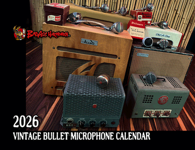 2026 Vintage Bullet Microphone Wall Calendar