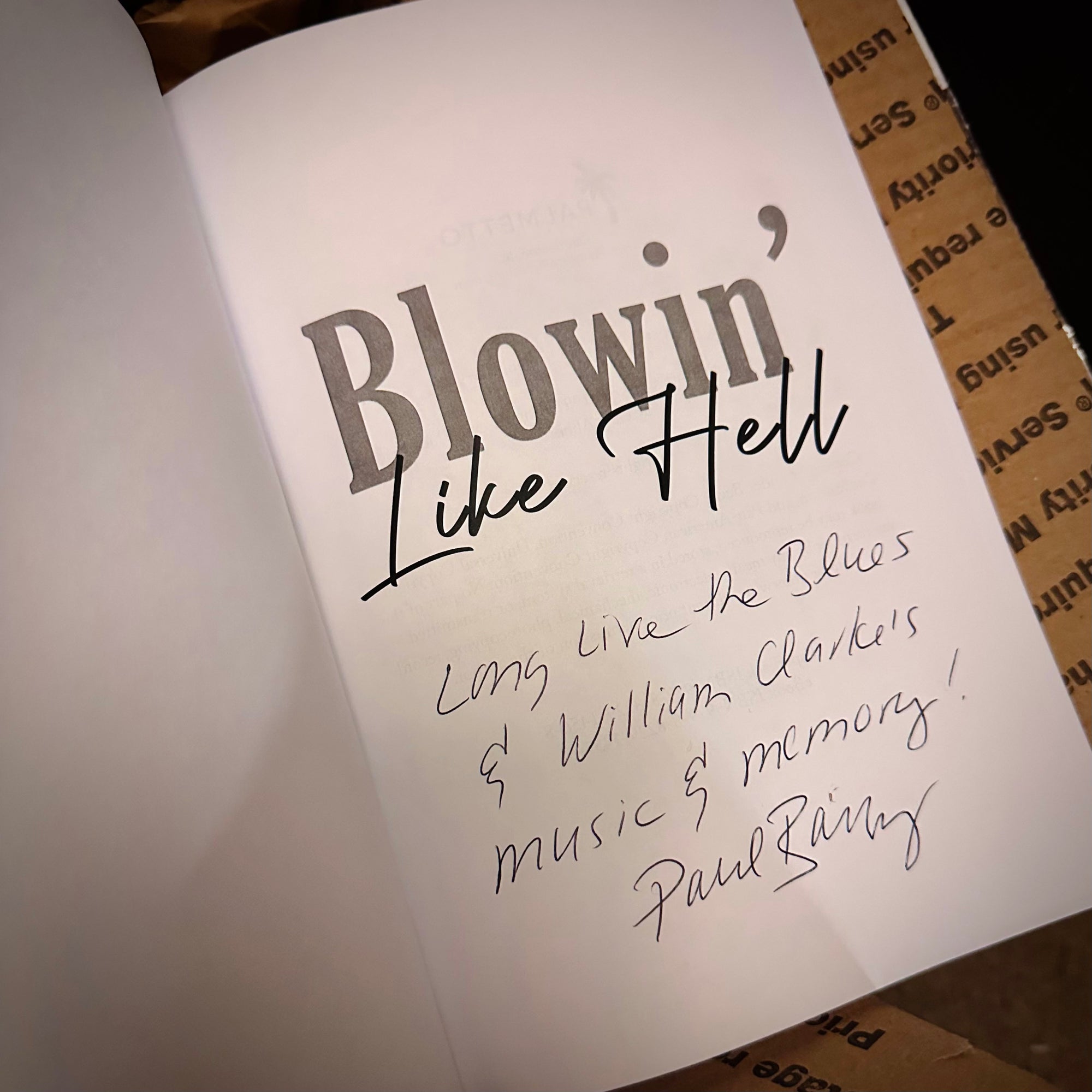 Blowin' Like Hell- The William Clarke Story (book)