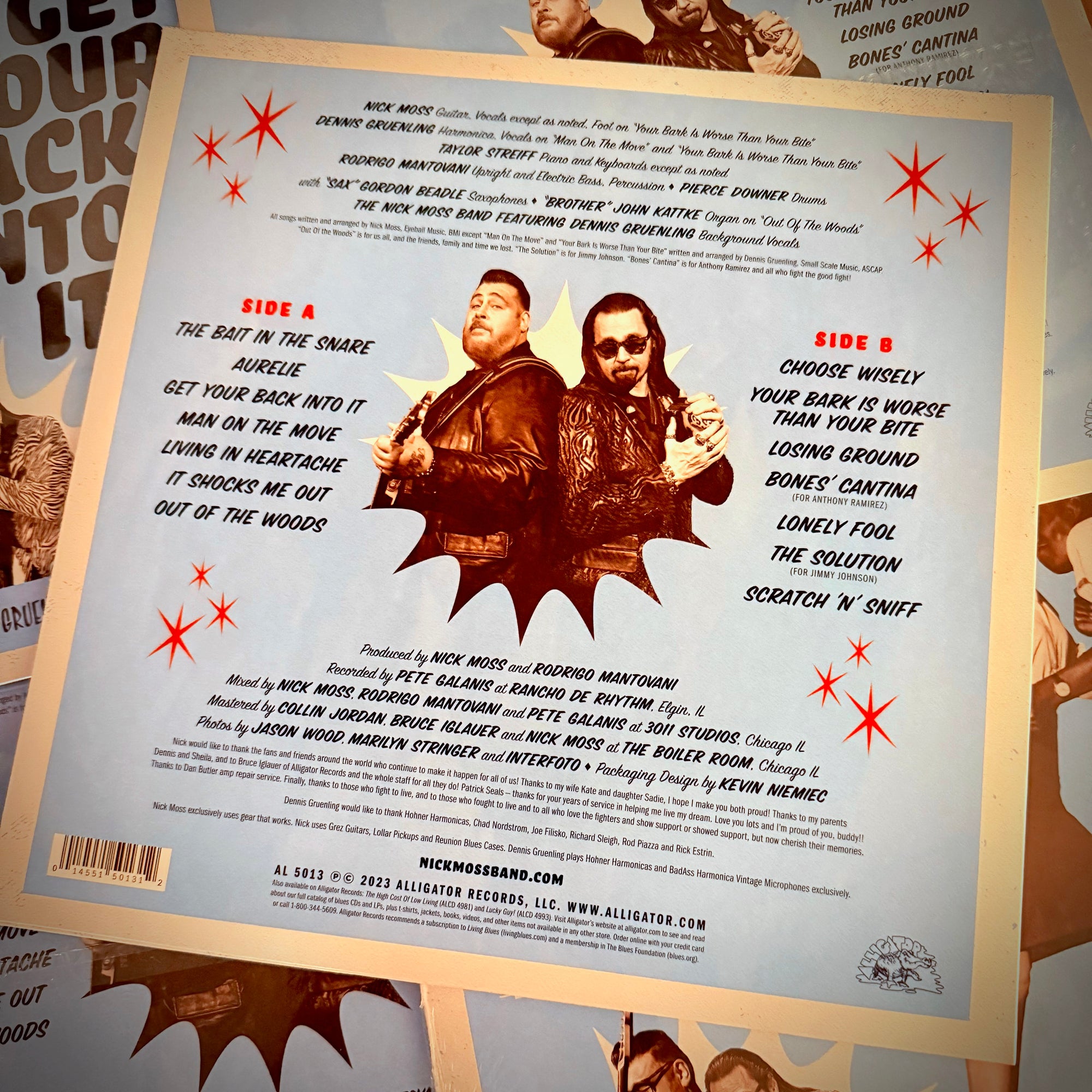 Nick Moss Band ft. Dennis Gruenling - RED vinyl autographed LP