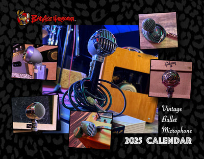 2025 Vintage Bullet Microphone Wall Calendar