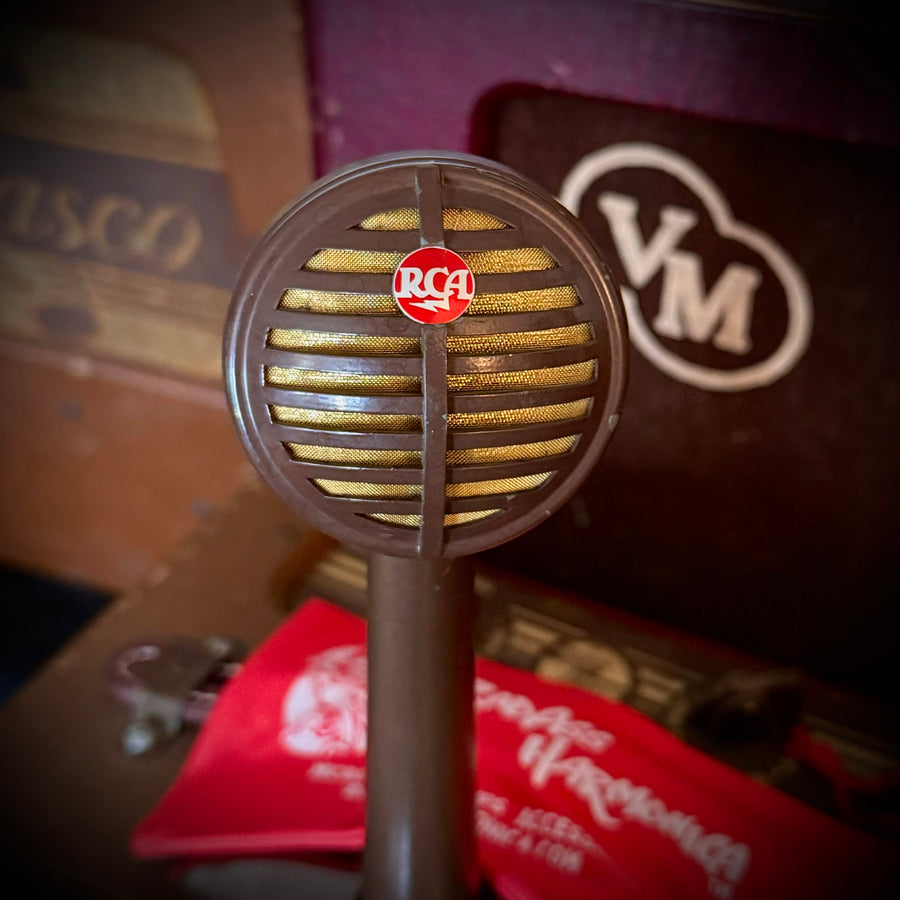 VM1659 - Astatic/RCA Brown Biscuit on stand, Hot Crystal