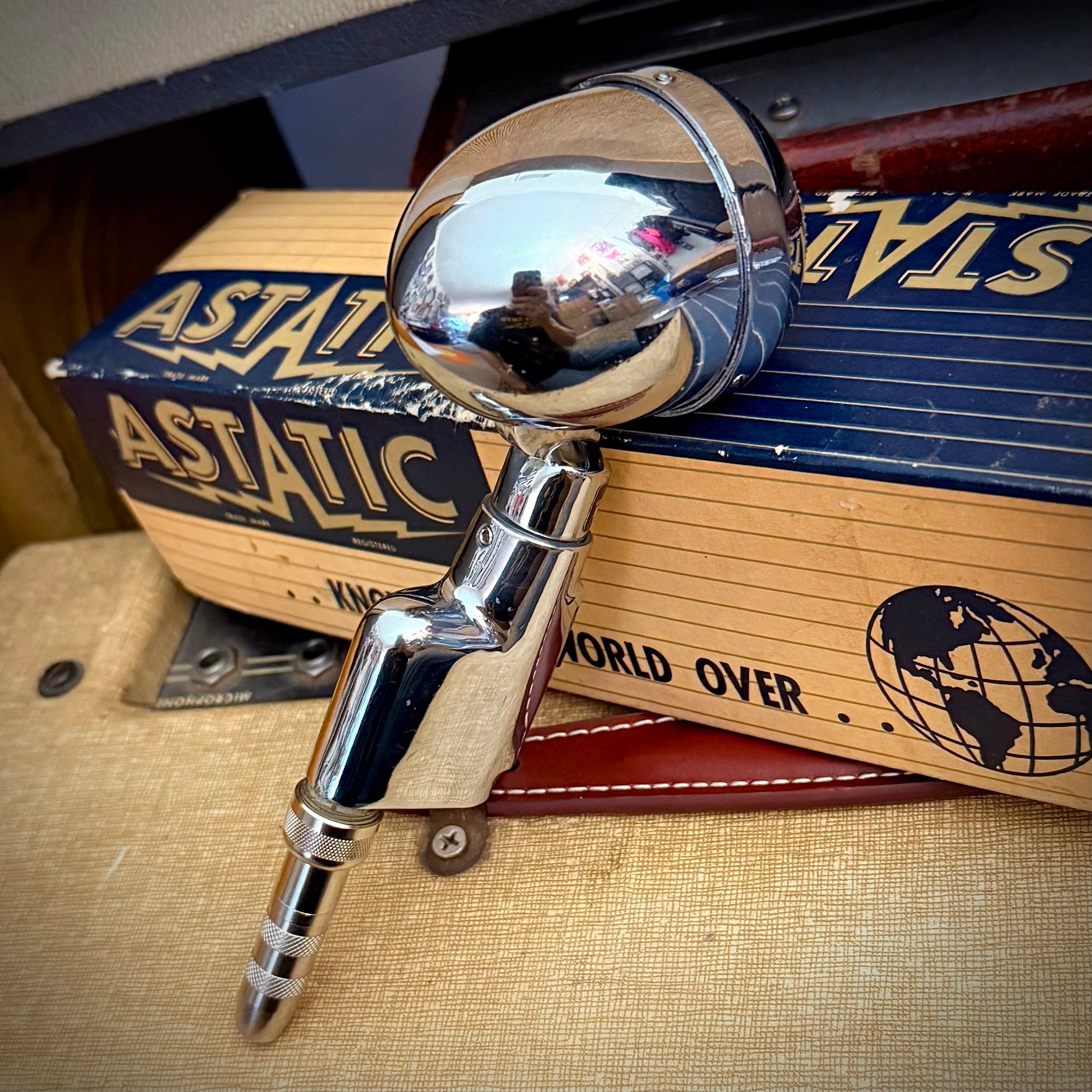 vm1732 - Astatic T-3-S in box, Vintage Astatic Crystal