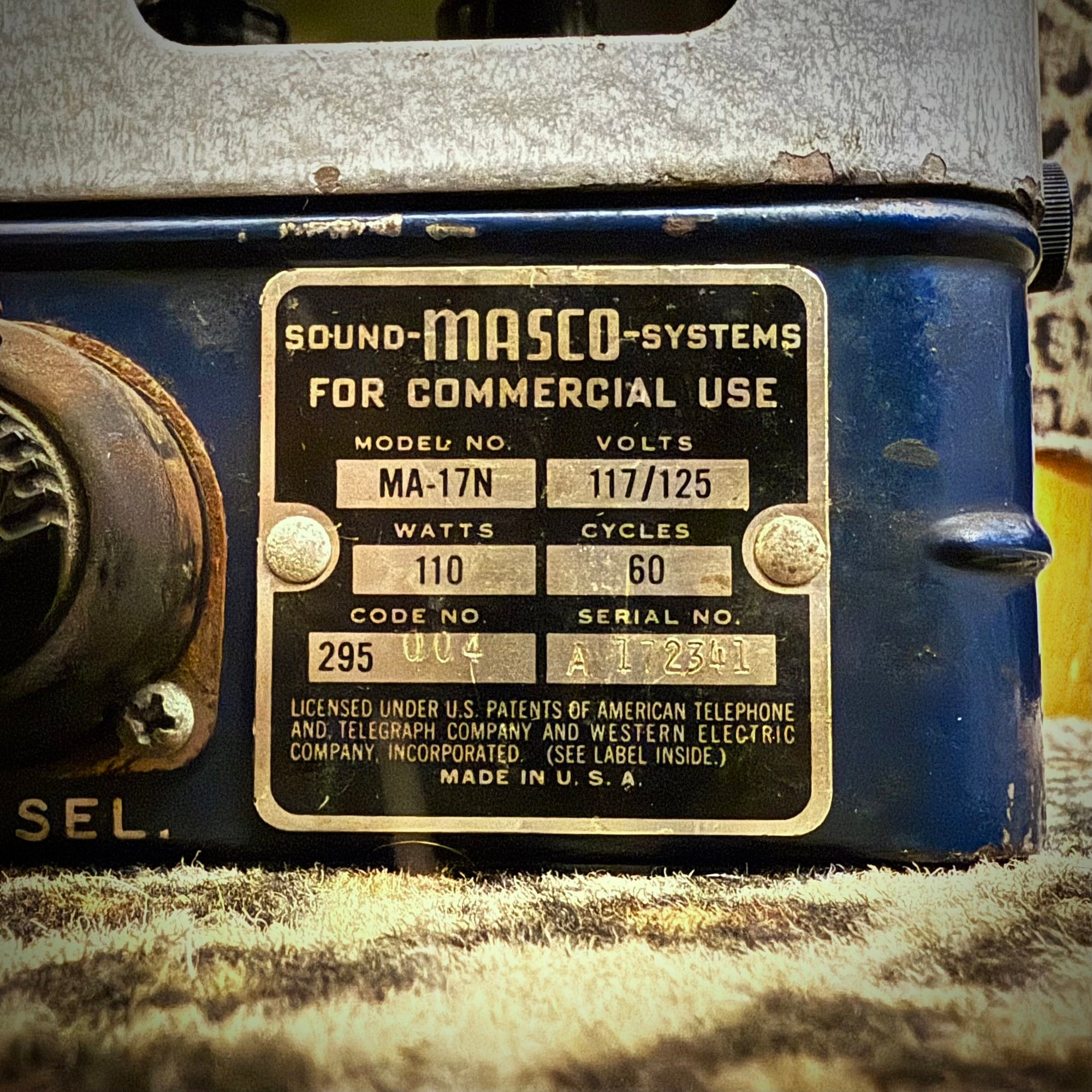 VMA1155 - Masco MA-17N Amp Head