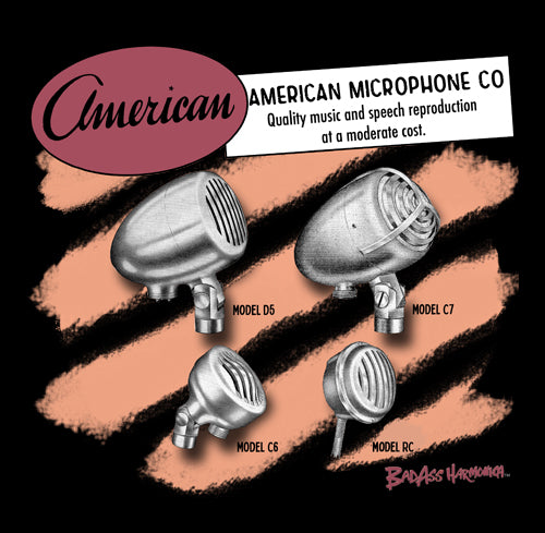 American Company Vintage Bullet Microphone T-Shirt
