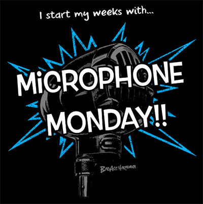 Microphone Monday T-shirt (blue)