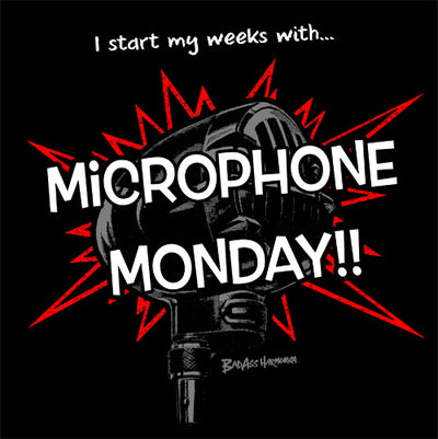 Women's Microphone Monday T-shirt (red)