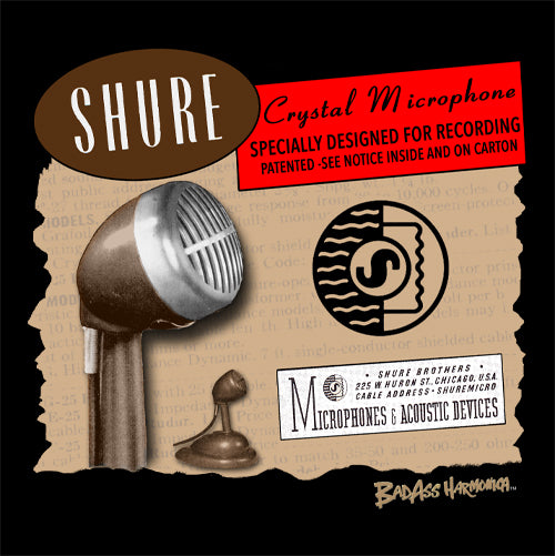 Shure Brown Bullet Microphone T-shirt