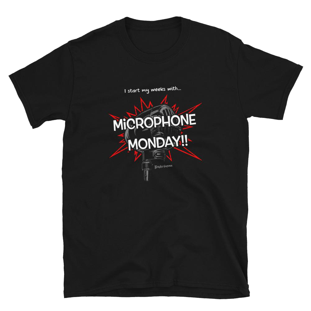 Microphone Monday T-shirt (red)