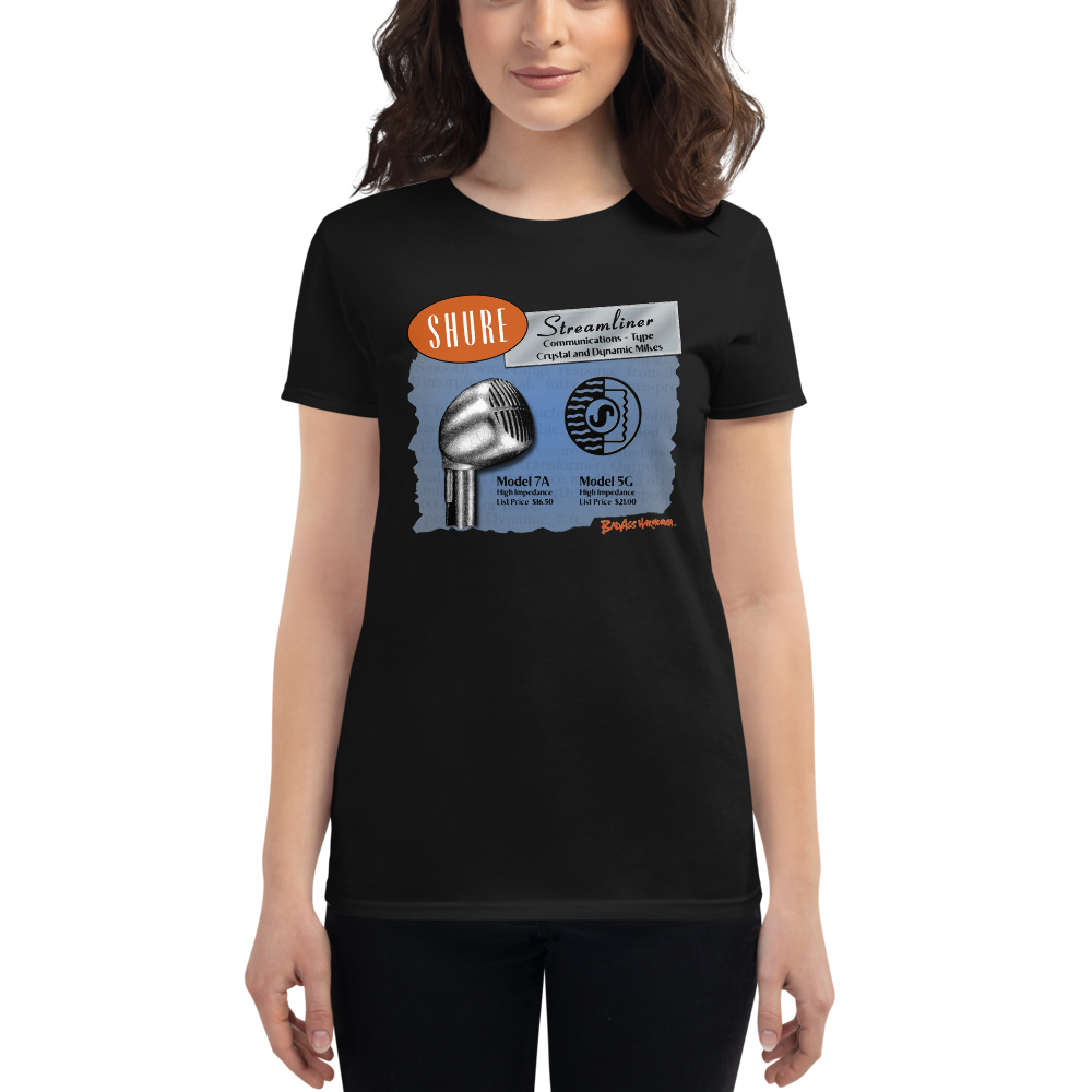 Women's Shure Streamliner Microphone T-shirt