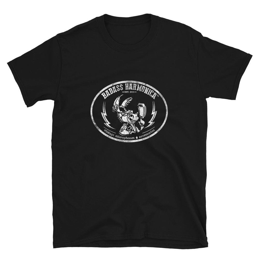 BadAss Harmonica retro logo T-shirt