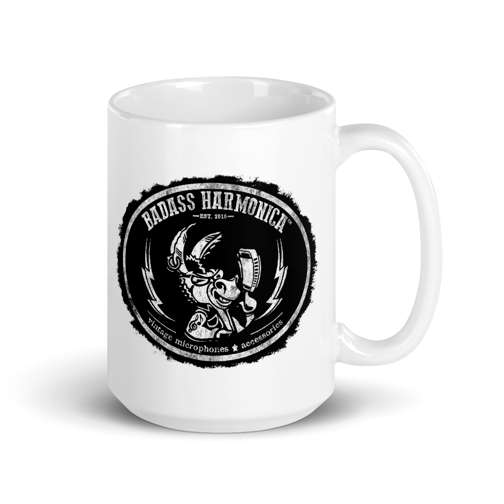 BadAss Harmonica retro logo Mug (15oz)