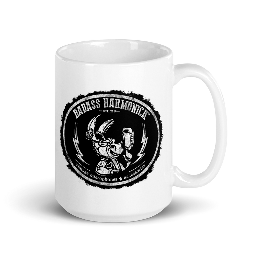BadAss Harmonica retro logo Mug (15oz)