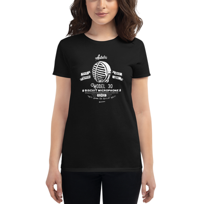Women's Astatic Biscuit Retro Microphone T-shirt