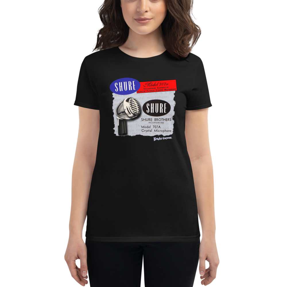 Women's Shure 707A Microphone T-shirt