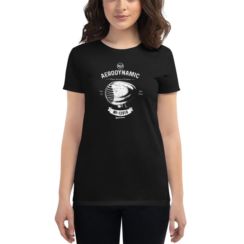 Women's RCA Aerodynamic Retro Microphone T-shirt