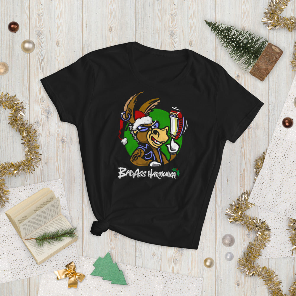 Women's BadAss Harmonica Holiday Logo T-shirt