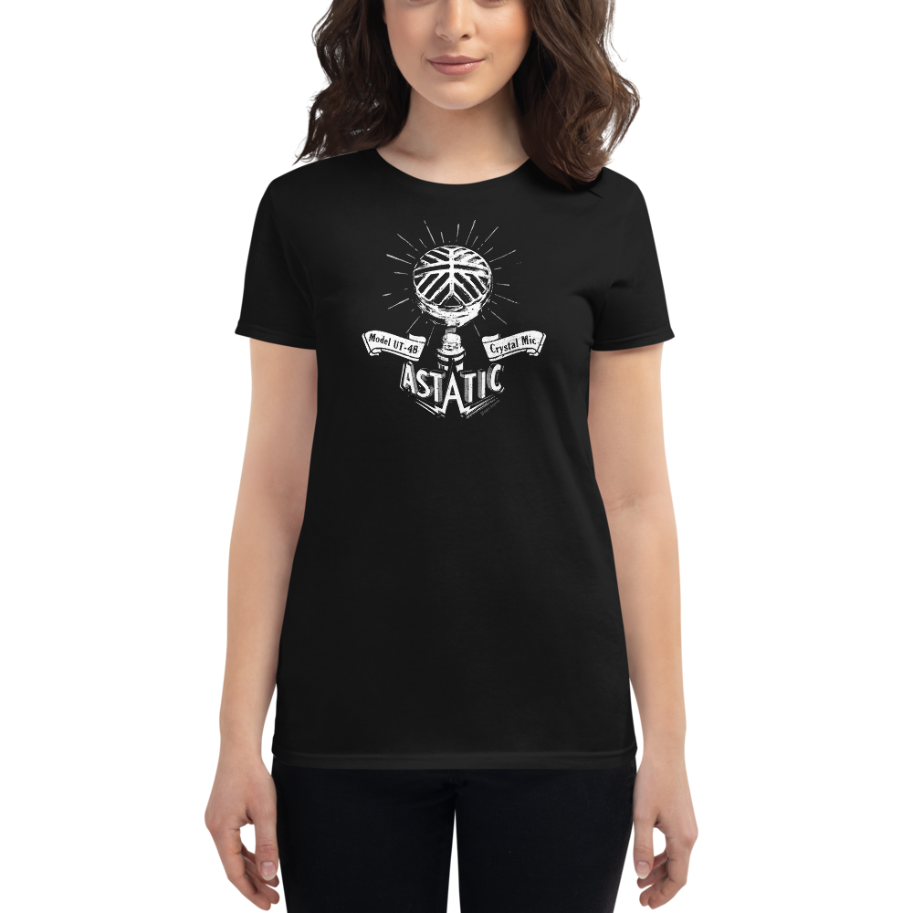 Women's Astatic UT-48 Microphone Retro T-shirt